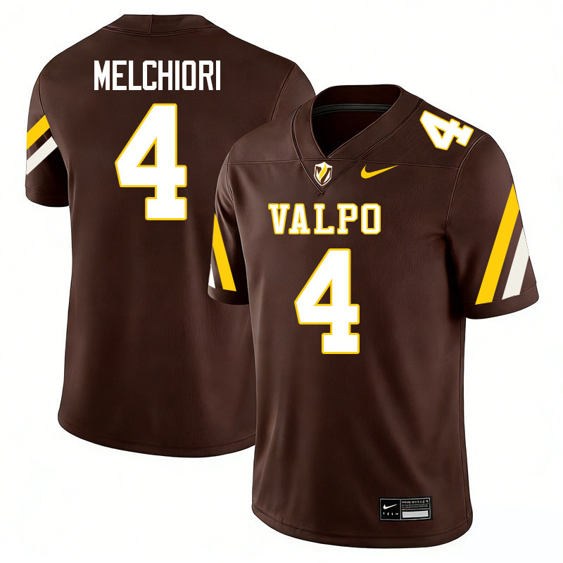 Valparaiso Beacons #4 Jay Melchiori College Football Jerseys,Uniforms-Brown